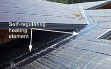 RoofHeat installed to prevent ice dams. 